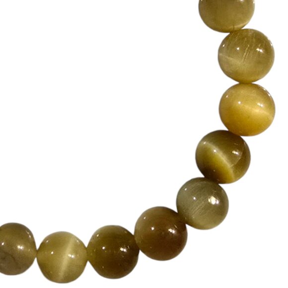 Genuine Yellow Tiger's Eye 8" Gemstone Bracelet (Unisex) [G6108-6] - Picture 3 of 3